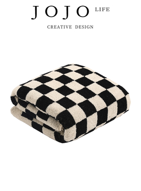 JOJO'S L. PD.Perch.浴巾棋盘格浴巾家用纯棉吸水全棉裹巾 | 栖音