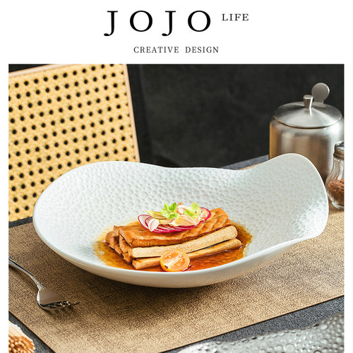 jojo摆盘酒店盘子陶瓷新款甜品盘