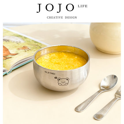 JOJO'S L. PD.name.儿童316不锈钢辅食碗套装宝宝专用叉勺 | 链名
