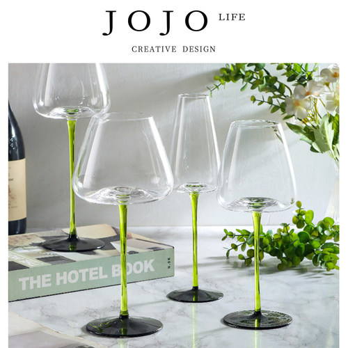 JOJO'SLIFEPD绿挺黑底红酒杯