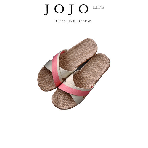 JOJO'SLIFEPD防滑吸汗亚麻拖鞋