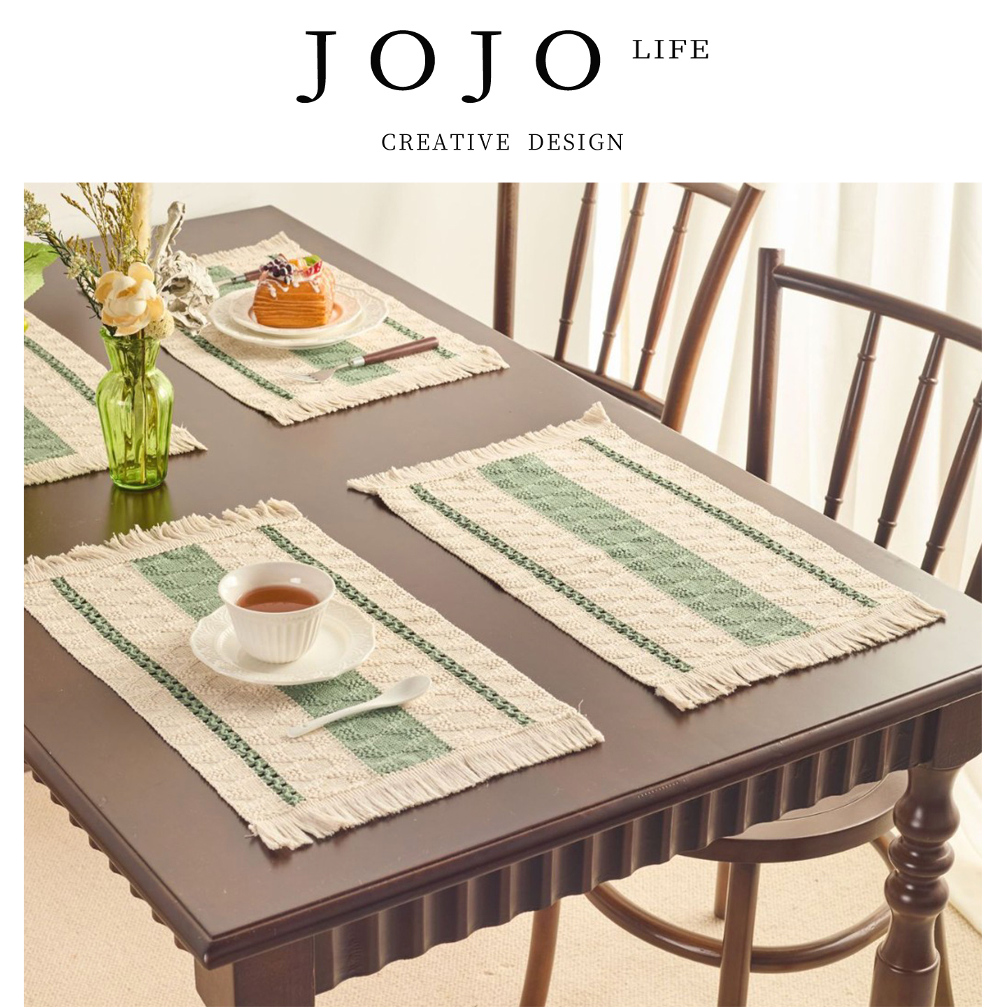 JOJO'SLIFEPD流苏餐具垫编织