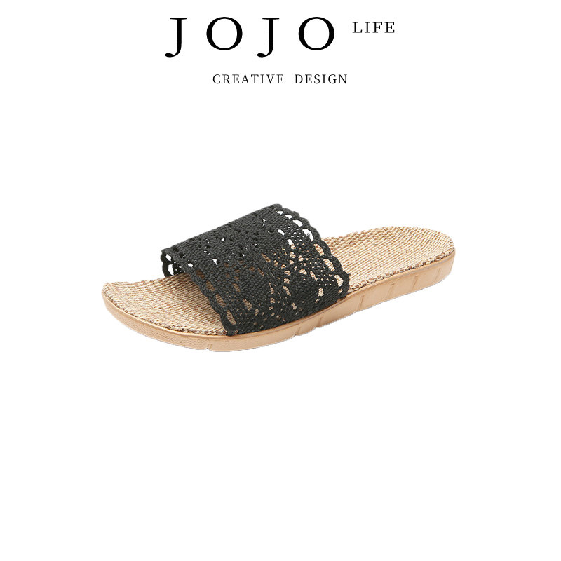 JOJO'S L. PD.keyboard.夏季新款亚麻拖鞋家居时尚室内防滑 |键盘