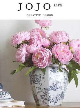 JOJO'S L. PD.Cracke.花瓶陶瓷青花瓷中式复古插花摆件 | 冰裂