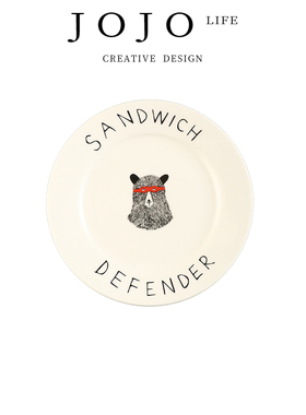 JOJO'S L. PD.Informed.陶瓷盘子圆盘平盘点心盘吐骨碟家用 |知情