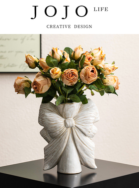 JOJO'S L. PD.not.欧式陶瓷花瓶白色高级感创意轻奢摆件 | 扉不