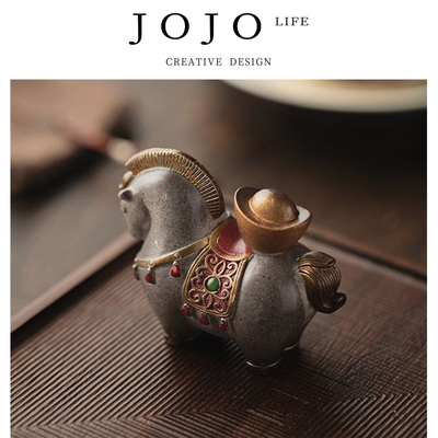 JOJO'S L. PD.Preface.变色马上有钱茶宠摆件中式招财唐马 | 序到