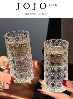 JOJO'S L. PD.interest.轻奢小酒杯浮雕加厚玻璃酒杯 | 抽息