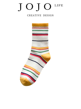 JOJO'S L. PD.subject.女条纹中筒袜子网红韩版日系学院风 | 吉臣