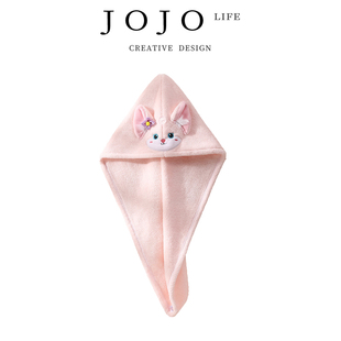JOJO'S L. PD.granul.ins风贝尔粉红狐狸干发帽洗脸头带 | 粒度