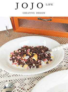 JOJO'S L. PD.afterbirth.家用陶瓷椭圆深盘鱼盘蒸鱼盘 | 婶胞