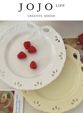 JOJO'S L. PD.relative.ins法式蝴蝶结盘高颜值甜品盘 | 鲤瓜