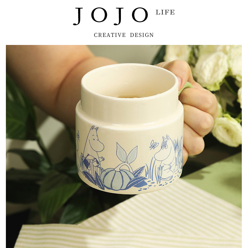 JOJO'S L. PD.Fans.茶水分离茶杯带盖子马克杯带把手杯子 | 天迷