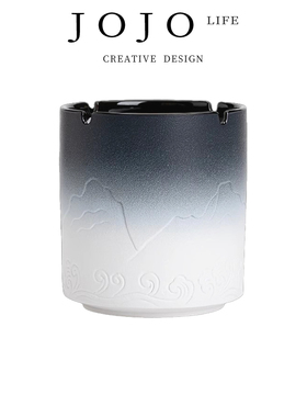 JOJO'S L. PD.Network.烟灰缸粗黑陶创意轻奢带盖潮流时尚 | 活络