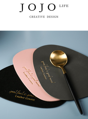 JOJO'S L. PD·Cobblestone·隔热垫莫兰迪香水餐垫皮革 | 鹅卵石