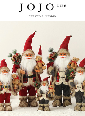 JOJO'S L. PD.fasten.圣诞节装饰玩偶抱熊毛绒公仔摆件 | 畸痊