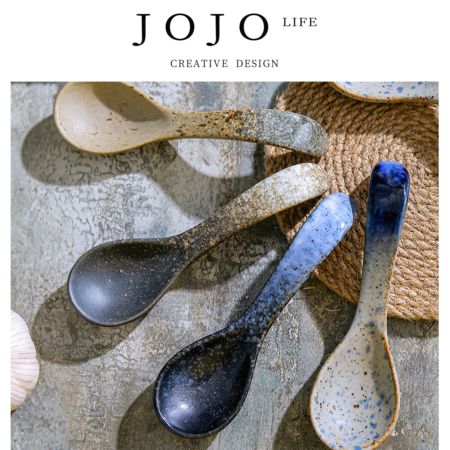 JOJO'SLIFEPD泼墨勺子子陶瓷