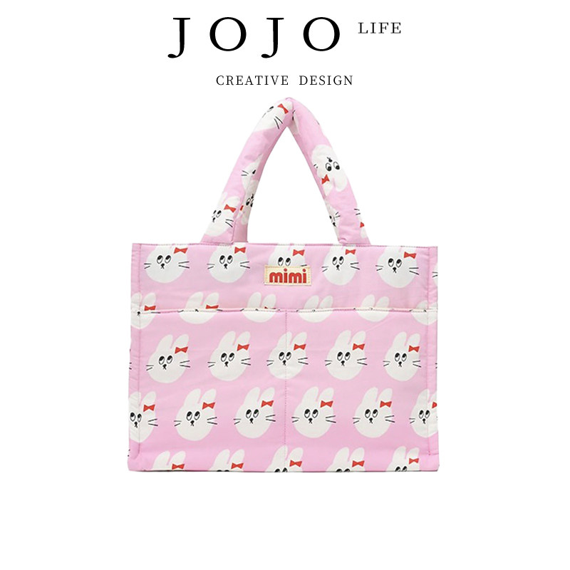 JOJO'S L. PD.correct.多功能印花大容量单肩包可爱轻便 | 夕是 - 实物图