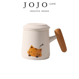 茅庵 JOJO PD.cogon.泡茶杯创意家用可爱猫咪精致个人专用