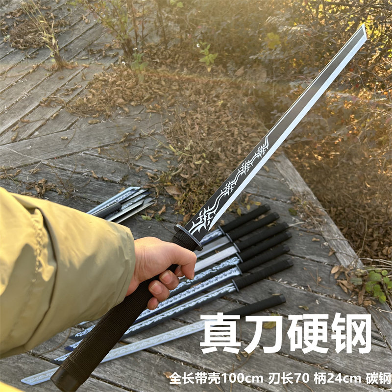 龙泉高锰钢锻打现代战术唐横刀一体龙骨刀剑冷兵器未开刃图片