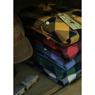 色织纯棉加厚格子布 美式 衬衫 shirt 工装 重磅 长袖 Work 复古休闲