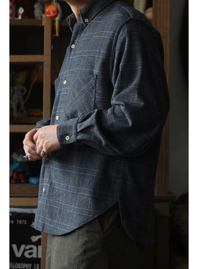 Secondorder FW24 Button-Down Shirt 美式学院毛料复古格纹衬衫