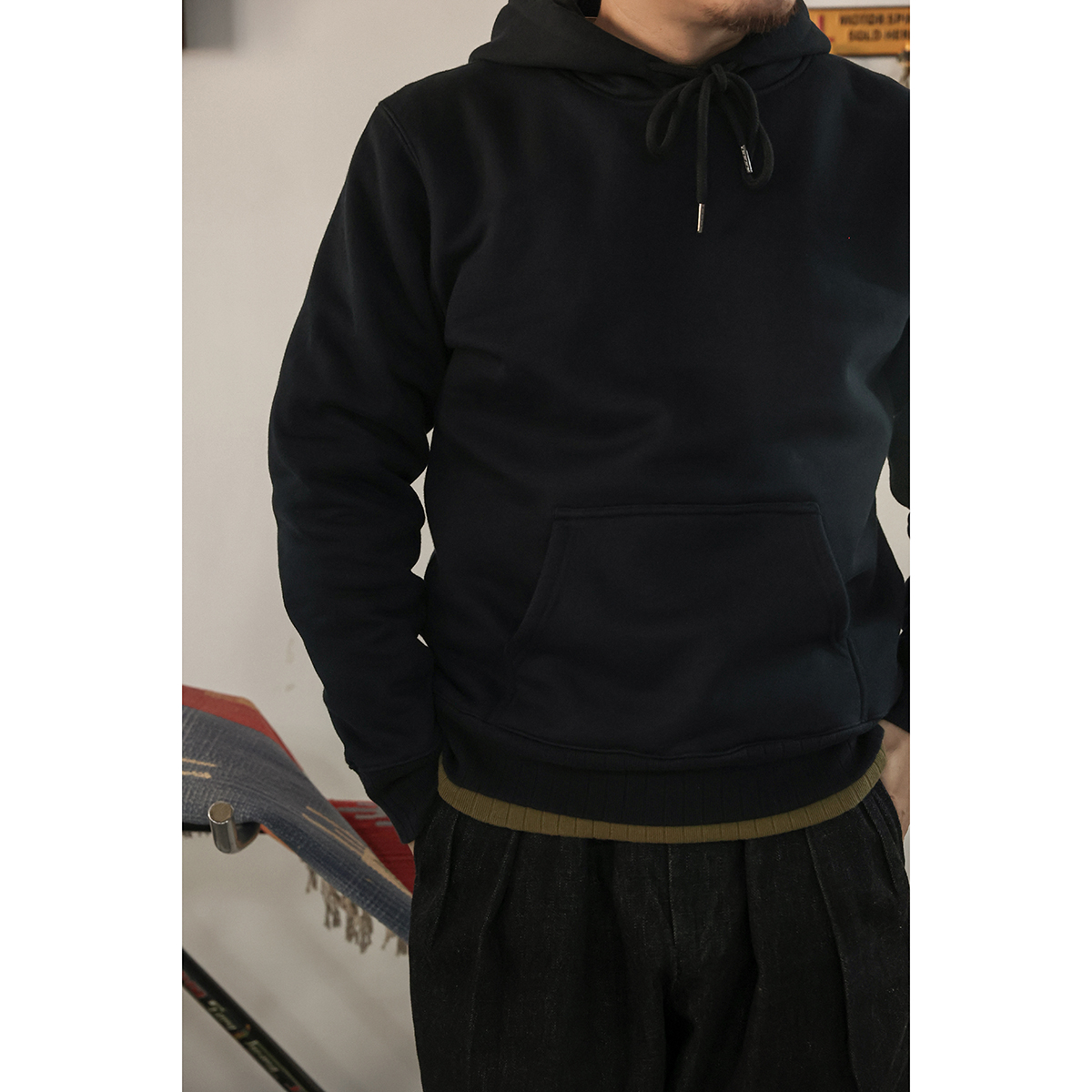 BOB DONG Hooded Sweat 定番抓绒棉 美式复古休闲 套头卫衣帽衫