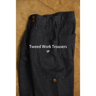 Secondorder SS26 Tweed Work Trousers羊毛花呢直筒口袋工装长裤
