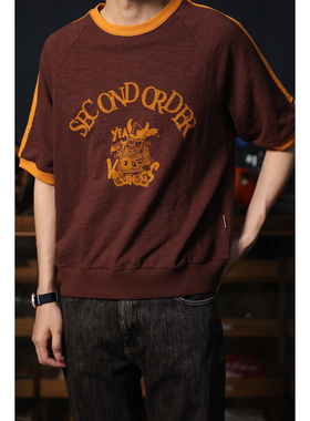 Secondorder SS24 Two Tone Border Sweat T-Shirt 卫衣式短袖T恤