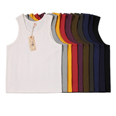 bottoming shirt 美式 Vest 复古300克纯棉 重磅纯色休闲打底背心