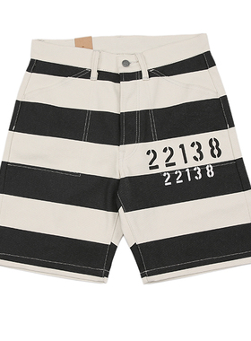 Motorcycler 16oz 重磅囚服/机车系列 阿美咔叽 工装条纹短裤