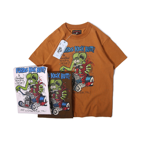 致敬RAT FING 芬克老鼠/心脏 重磅 美式复古阿美咔叽 短袖T恤 TEE