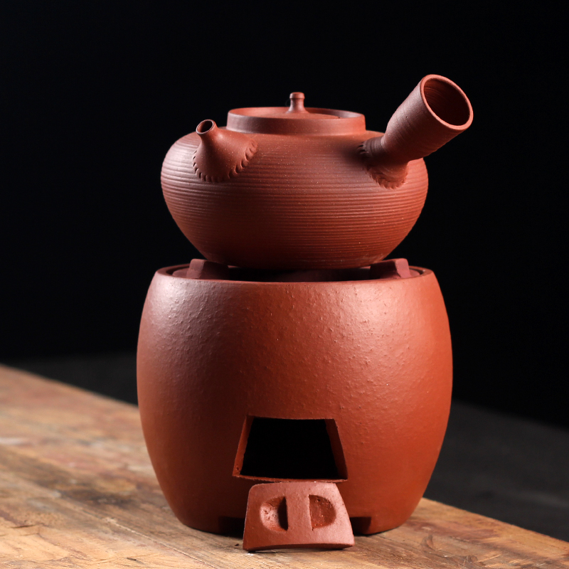 祥艺日式耐热红泥电炭两用煮茶炉