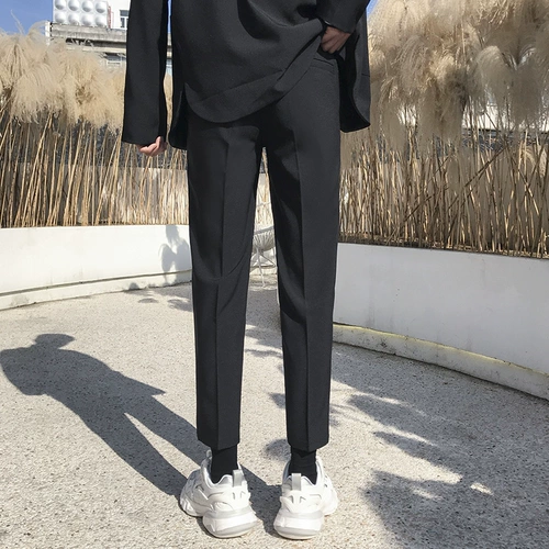 Универсальные штаны для отдыха, мужской трендовый костюм, осенние, в корейском стиле, свободный прямой крой