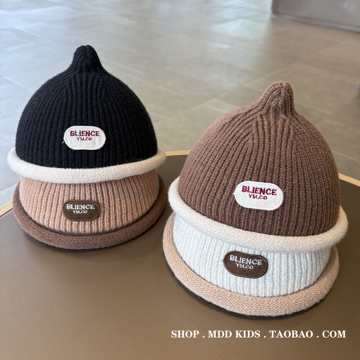 洋气户外出游宝宝针织毛线瓜皮帽