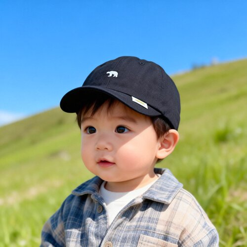 婴幼儿户外出游遮阳防晒鸭舌帽韩