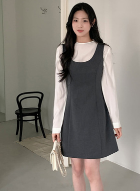 韩国代购直邮2026春Cherrykoko圆领无袖背心连衣裙修身拉链千金风