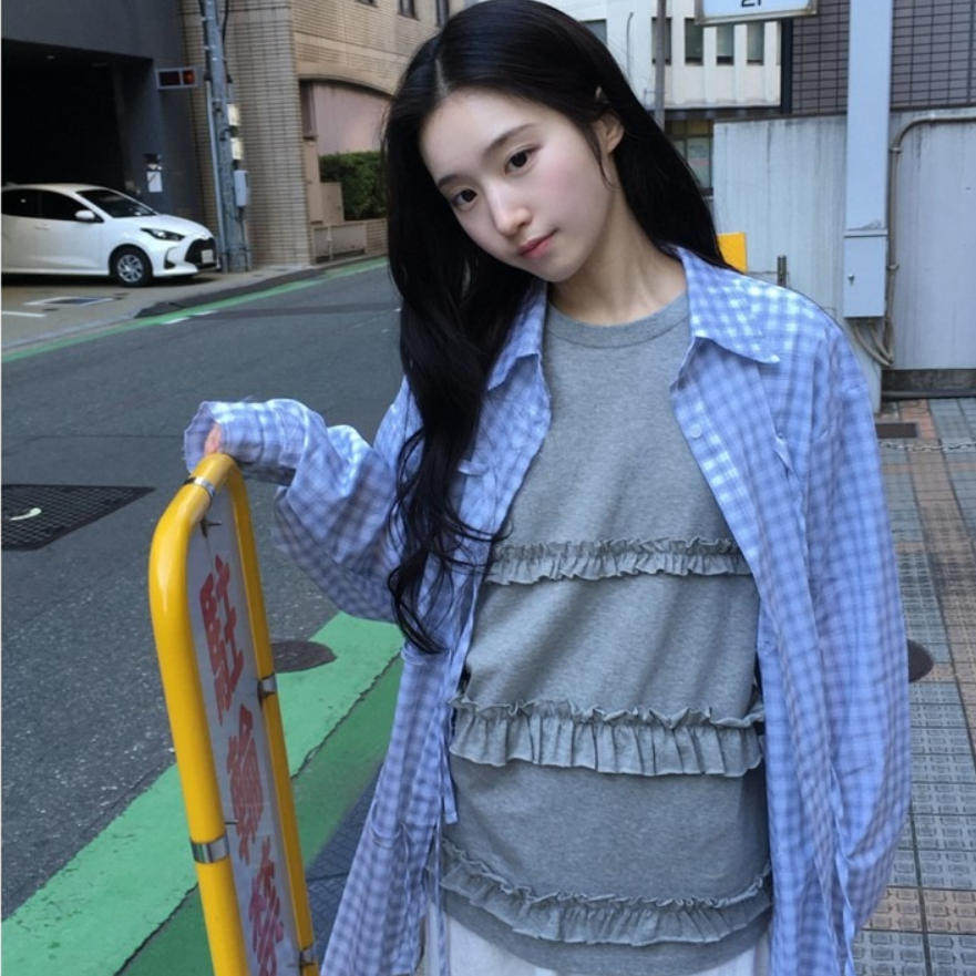 韩国代购直邮2026夏Daybin减龄圆领宽松型休闲甜美可爱风短袖T恤