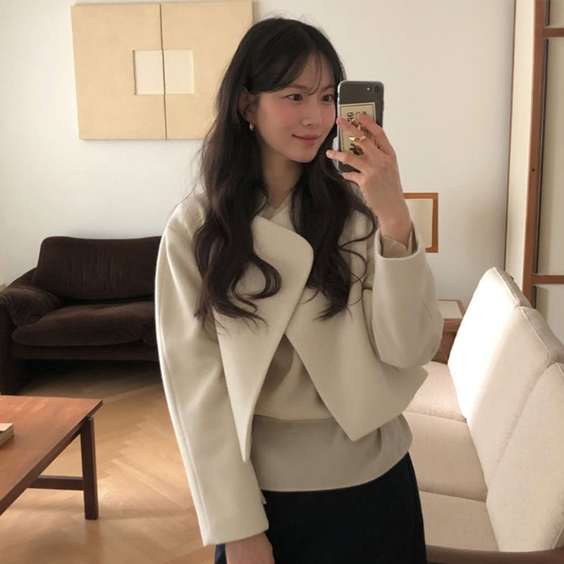韩国代购直邮2026春温柔小香风气质短款外套女长袖淑女百搭夹克