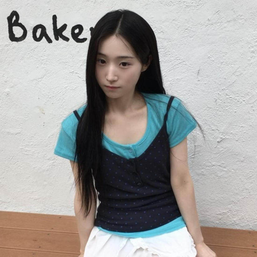 韩国代购直邮2026夏Daybin甜美波点百搭少女感外穿叠穿吊带背心