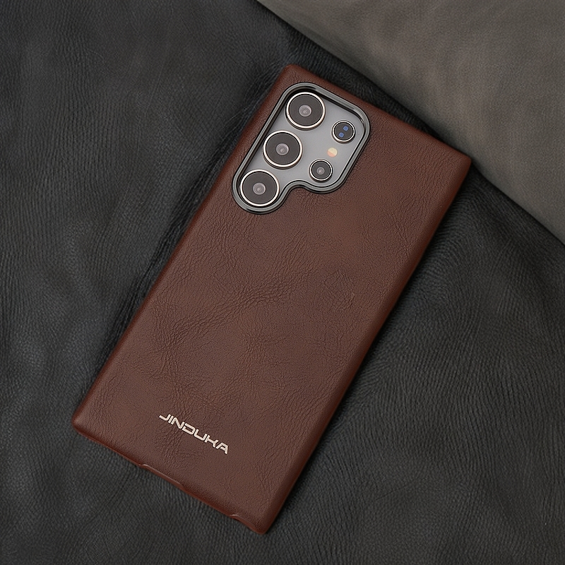 适用三星S25ultra磁吸皮质手机壳S24plus防指纹magsafe无线充电保护套S23全包防摔软边超薄新款高级感商务