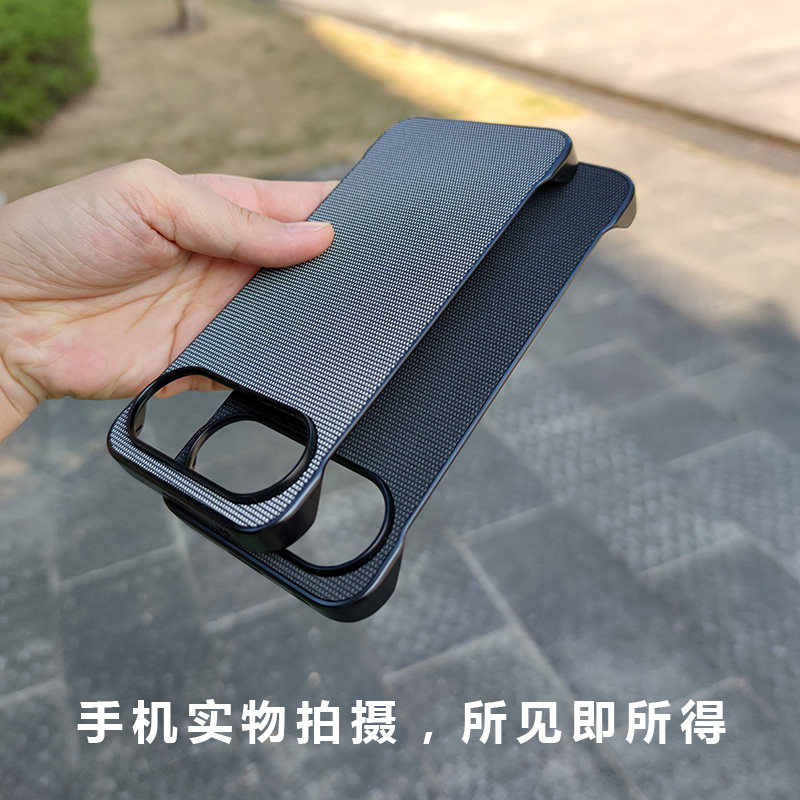 无边框布艺适用荣耀500/400/pro手机壳大孔半包商务复古保护皮套硬壳外壳防指纹防手汗
