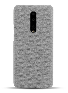 布艺适用一加7pro手机壳大孔半包硬壳一加8t织物防摔保护套oneplus 8手机套8pro防手汗