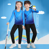 羽毛球服秋冬训练服套装 印字 男女儿童速干透气网球乒乓服长袖