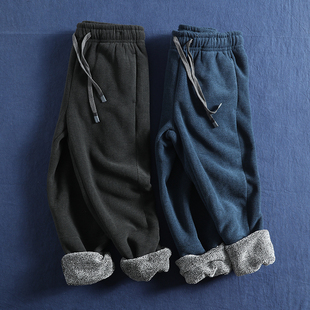 卫裤 大码 必入外贸重磅克重双面绒加厚保暖宽松运动休闲收口裤 冬季
