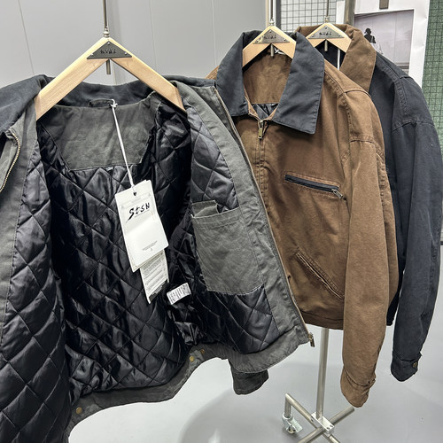 硬汉风秋冬美式复古工装棉衣外套