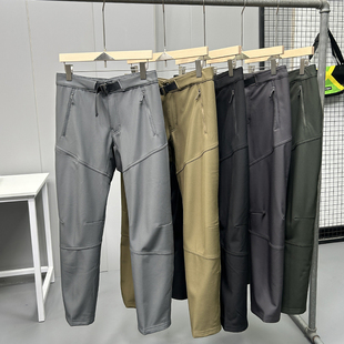 高定户外机能登山徒步防风防水加绒保暖软壳冲锋裤 男女直筒休闲裤