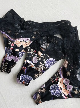 澳奢PS 丝质拼搭蕾丝印花（不是定位花）性感女T裤