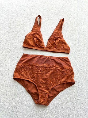 北欧weekday 柔软薄纱蕾丝包臀内裤无钢圈超薄文胸70C75AB