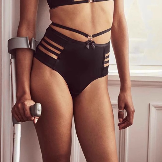 澳单bras 光面文胸70DD软滑弹力舒适高腰三角裤低腰半包裤